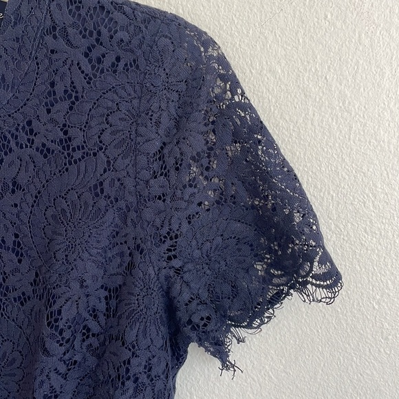 Madewell Navy Blue Lace Dress, Size 0 - Picture 3 of 6